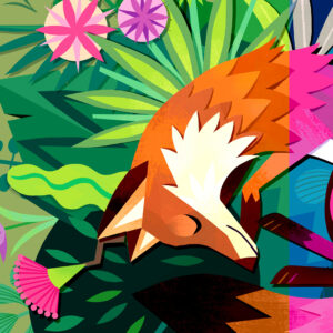 Renard Miroir par Juliette Oberndorfer