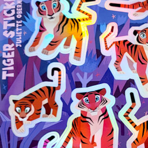 Planche de stickers Tigres Juliette Oberndorfer