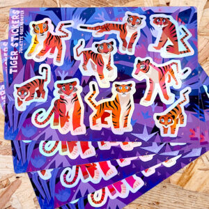 Planche de stickers Tigres Juliette Oberndorfer